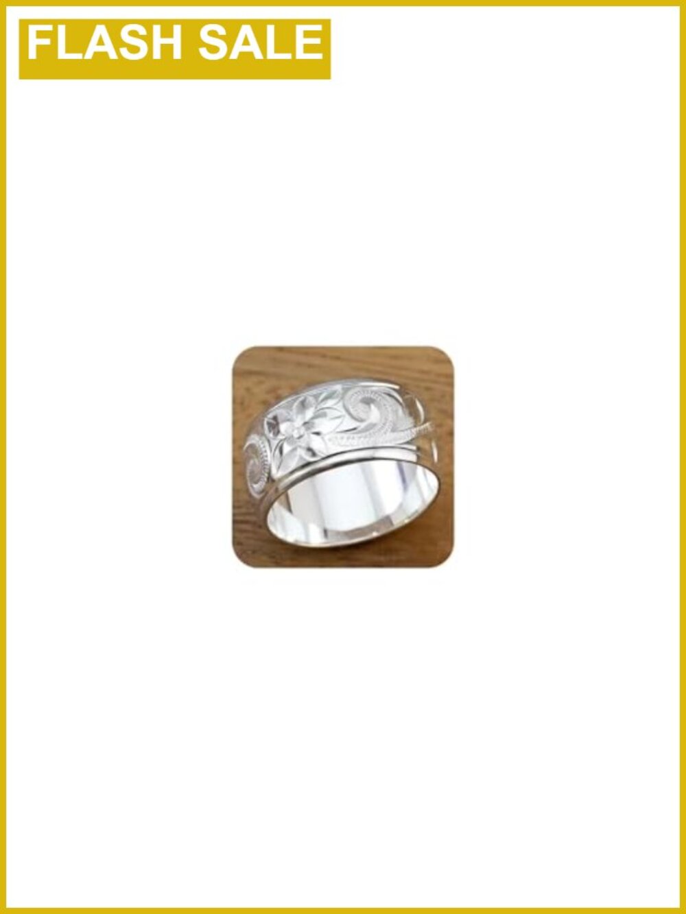 925 Sterling Silver Carved Flower Scroll Promise Ring Stackable Wedding Band